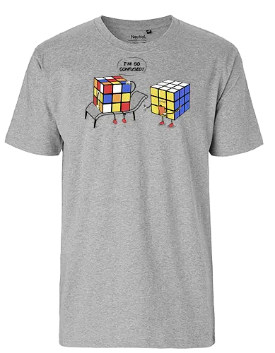 Confused Cube - rubik, Rubik's Cube, science, doktor, puzzle - Fairtrade T-Shirt