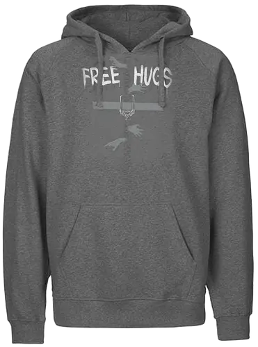 Free hugs inside - zombie, hug, umarmung, cuddle, tod, twd, zombies, death, walking dead, rick - Fairtrade Hoodie