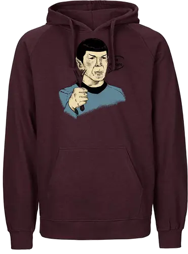 Hungry - spock, Vulcan, star, trek, Lebe, lang, frieden - Fairtrade Hoodie