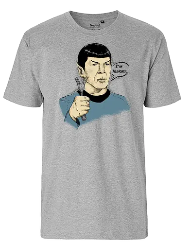 Hungry - spock, Vulcan, star, trek, Lebe, lang, frieden - Fairtrade T-Shirt