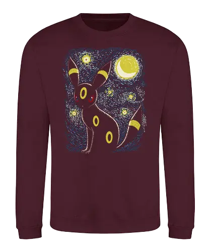 Moonlight Night - pocket, mon, gaming, mashup, starry night, art, kunst - Sweatshirt