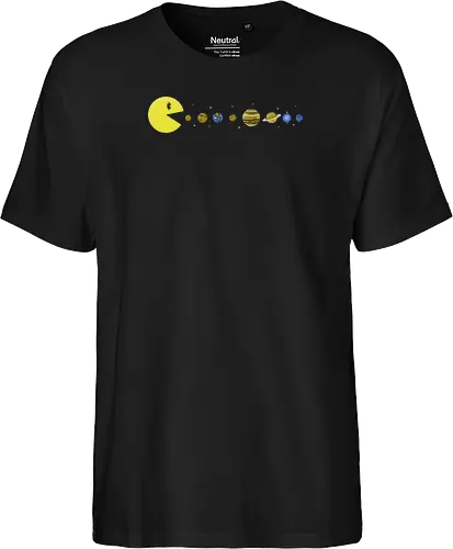 Pac-System - Retrogaming, sonnensystem, sonne, erde - Fairtrade T-Shirt
