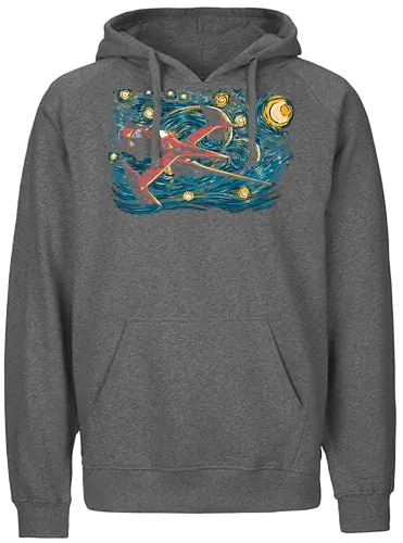 Starry Cowboy - cowboy, bebop, van gogh, starry night, anime, weltraum, space, bounty hunter - Fairtrade Hoodie