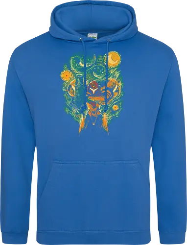Starry Hunter - Bounty Hunter, bounty hunter, van gogh, starry night, space, retrogames, 8bit, Bounty Hunter - Standard Hoodie