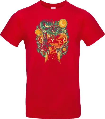 Starry Hunter - Bounty Hunter, bounty hunter, van gogh, starry night, space, retrogames, 8bit, Bounty Hunter - Standard T-Shirt