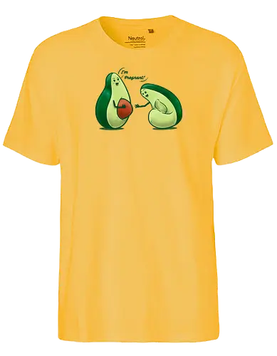 Pregnant - avocado, guacamole, Pregnant, Schwanger, Superfood - Fairtrade T-Shirt