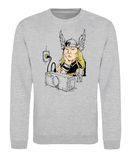 Low Battery - thor, hammer, batterie, energy, Electricity, thunder, god - Sweatshirt