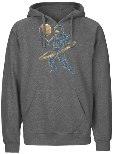 Cosmic Hula Hoop - astronaut, space, Saturn, planet, scifi - Fairtrade Hoodie