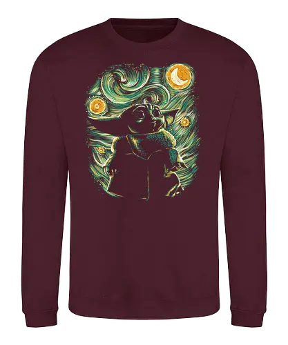 Starry Child - starry night, van gogh, child, alien, baby, space opera - Sweatshirt