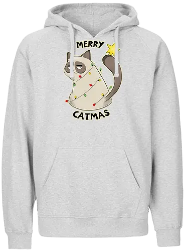 Merry Catmas - christmas, katze, cat - Fairtrade Hoodie