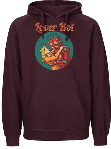 Lover Bot - robot, love, liebe, android, vincent trinidad - Fairtrade Hoodie