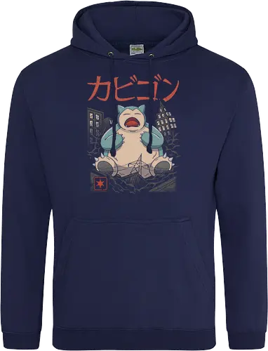 Sleeping Kaiju - kaiju, monster, mashup, relax, anime, manga, gaming, pocket, retro, classic, Kaiju - Standard Hoodie