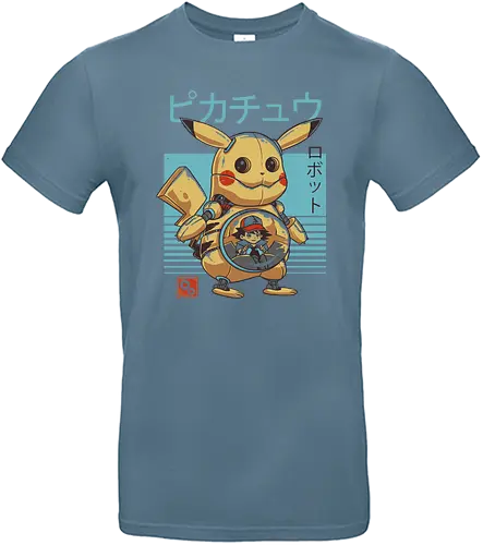 Pika Bot - ash, gaming, retro, monster, pocket, manga, anime, mecha, robot, classic - Standard T-Shirt