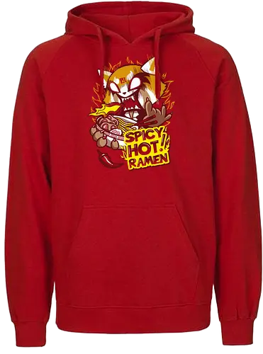 Spicy Comfort Food - ramen, essen, japan, sushi, aggretsuko, sanrio, retsuko, nudelsuppe, scharf, spicy, dth metal - Fairtrade Hoodie