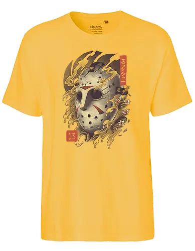 Oni Jason Mask - oni, yokai, troll, mask, maske, jason, jason voorhees, freitag der 13., friday the 13th, horror, movie, classic - Fairtrade T-Shirt