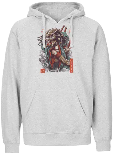 Samurai Predator - samurai, predator, movie, monster, kaiju, japan, nippon - Fairtrade Hoodie