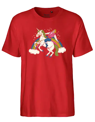 She-Man - she-ra, 80s, unicorn, einhorn, rainbow, regenbogen, greyskull - Fairtrade T-Shirt