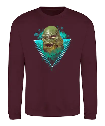 Rad Creature - horror, monster, classic, movie, film, fish, swamp, thing, rad - Sweatshirt