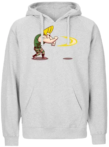 Hedgehog Bravo! - mashup, guile, gaming, classic gaming, johnny bravo, serie, tv, cartoon, bt em up, Bt em up - Fairtrade Hoodie