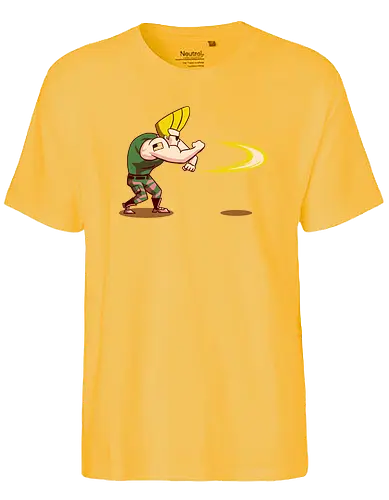 Hedgehog Bravo! - mashup, guile, gaming, classic gaming, johnny bravo, serie, tv, cartoon, bt em up, Bt em up - Fairtrade T-Shirt