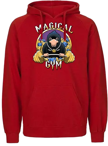 Magical Gym - fantastic, monster, gold, platypus, schnabeltier, maulwurf, mole, fantasy, gym, beast, steal - Fairtrade Hoodie