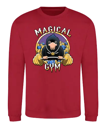 Magical Gym - fantastic, monster, gold, platypus, schnabeltier, maulwurf, mole, fantasy, gym, beast, steal - Sweatshirt