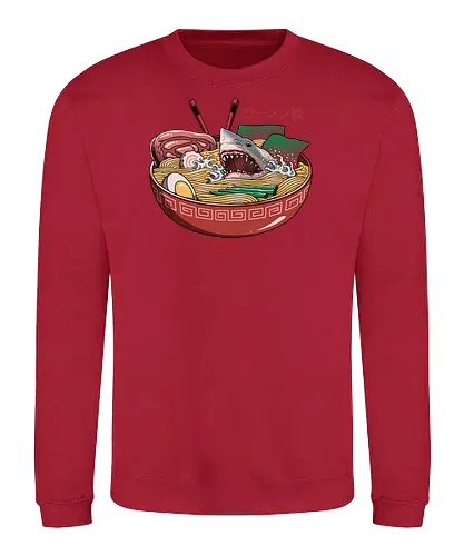 Ramen Shark - hai, ramen - Sweatshirt