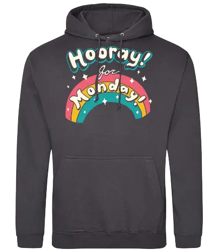 Sarcastic Monday - monday, montag, sarcastic, ironic, rainbow, regenbogen, cute, kawaii - Standard Hoodie