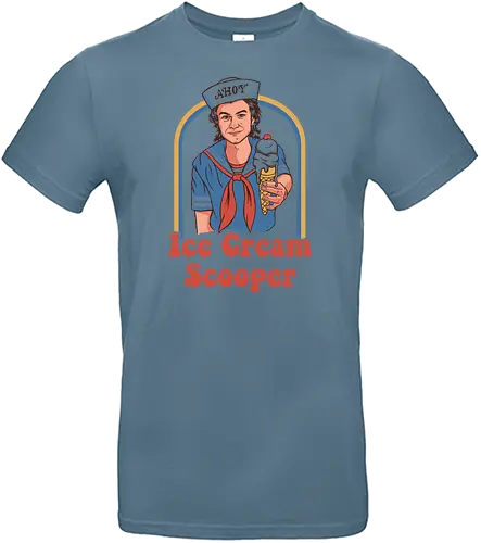 Ice Cream Scooper - stranger, things, steve, harrington, scoops ahoy, dustin, nancy, bromance, ice, sailor, icecream - Standard T-Shirt