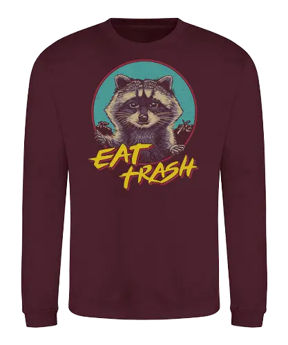 t Trash - raccoon, coon, waschbär, trash, müll - Sweatshirt
