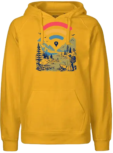 Internet Explorer - wandern, exploring, explore, outside, draußen, nature, hiking, internet, wifi, wlan, entdecken - Fairtrade Hoodie