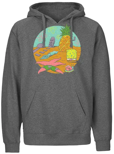 Nautical Nonsense - schwamm, ananas, seestern, patrick, unter dem meer, Sponge - Fairtrade Hoodie
