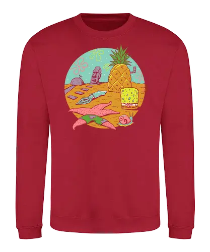 Nautical Nonsense - schwamm, ananas, seestern, patrick, unter dem meer, Sponge - Sweatshirt