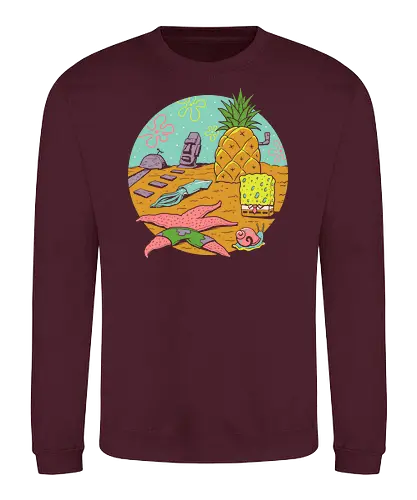 Nautical Nonsense - schwamm, ananas, seestern, patrick, unter dem meer, Sponge - Sweatshirt