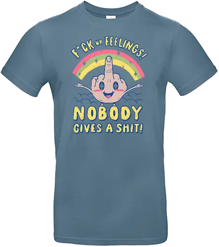 Nobody Gives a Shit! - Hater, Feelings, regenbogen, glitter, Statement, rainbow, glitzer - Standard T-Shirt