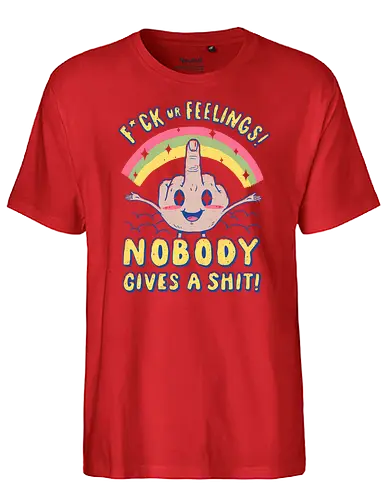 Nobody Gives a Shit! - Hater, Feelings, regenbogen, glitter, Statement, rainbow, glitzer - Fairtrade T-Shirt