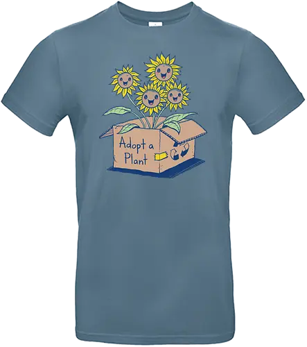 Adopt a Plant - plant, Plantlovers, pflanze, sonnenblume, pflanzenmuddi, adoption, flower, blume - Standard T-Shirt