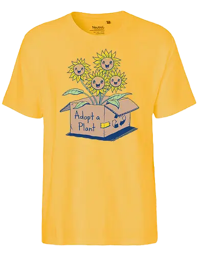 Adopt a Plant - plant, Plantlovers, pflanze, sonnenblume, pflanzenmuddi, adoption, flower, blume - Fairtrade T-Shirt