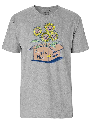 Adopt a Plant - plant, Plantlovers, pflanze, sonnenblume, pflanzenmuddi, adoption, flower, blume - Fairtrade T-Shirt