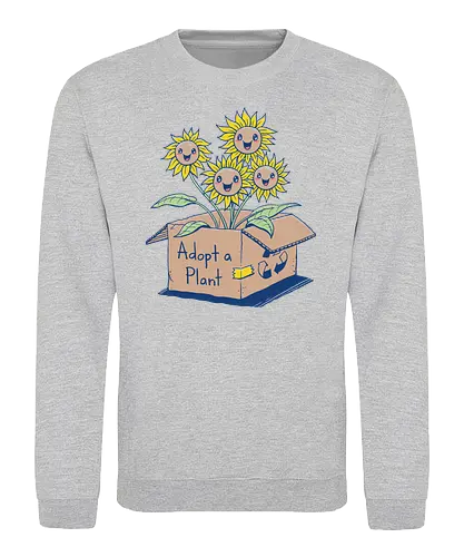 Adopt a Plant - plant, Plantlovers, pflanze, sonnenblume, pflanzenmuddi, adoption, flower, blume - Sweatshirt