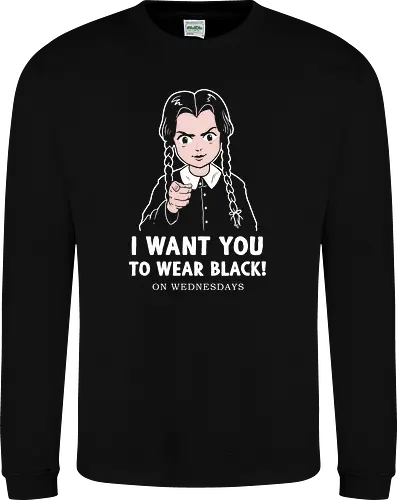 I want you to wear black