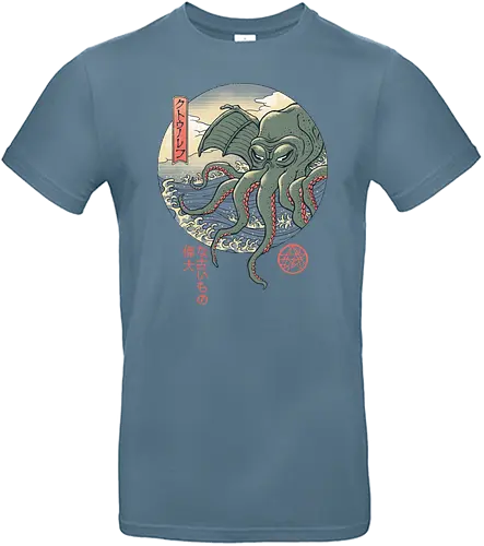Cthulhu Ukiyo-e - cthulhu, kaiju, monster, lovecraft, h.p. lovecraft - Standard T-Shirt