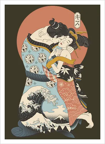 The Kiss Ukiyo-e