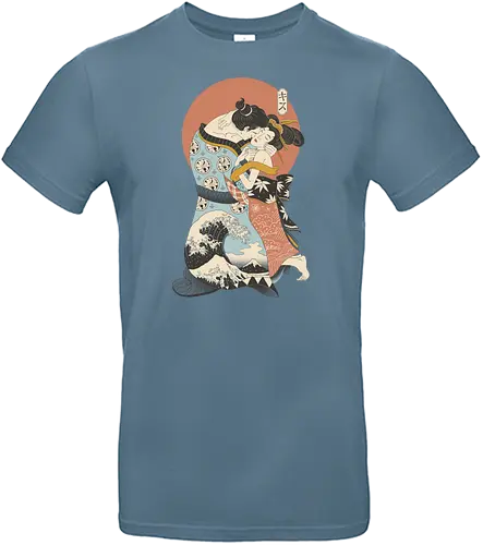 The Kiss Ukiyo-e - the kiss, art, ukiyo-e, japan, traditional art, Klimt, grt wave off kanagawa - Standard T-Shirt
