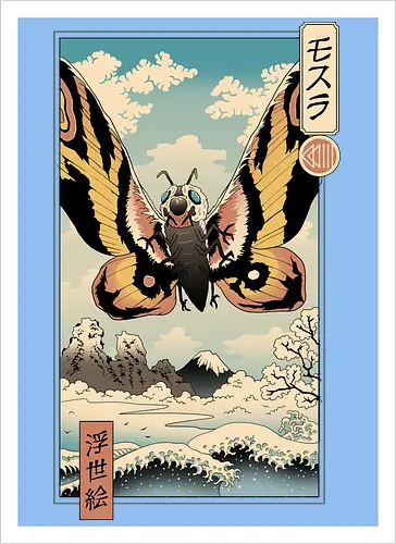 Ancient Moth Ukiyo-e