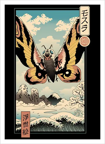 Ancient Moth Ukiyo-e