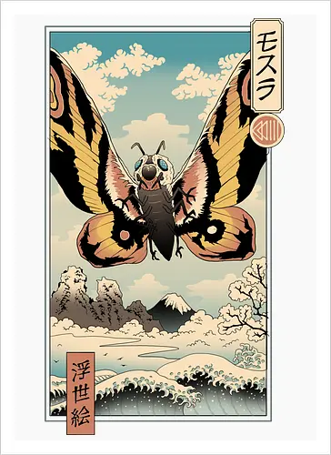 Ancient Moth Ukiyo-e