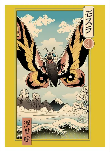 Ancient Moth Ukiyo-e