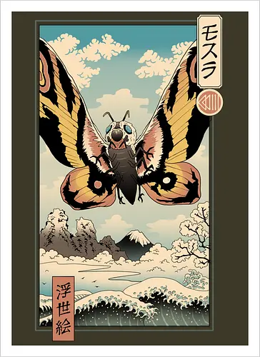 Ancient Moth Ukiyo-e