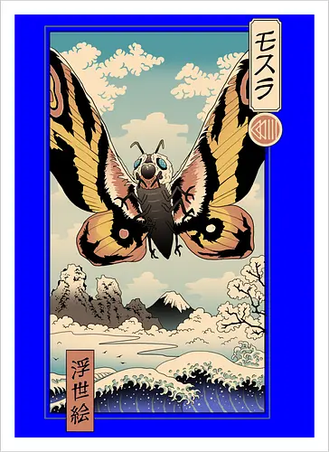 Ancient Moth Ukiyo-e